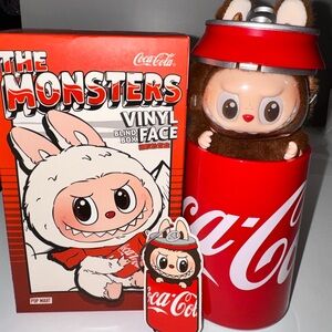 Pop Mart The Monsters Coca Cola Coke Mysterious Guest Secret Labubu Face Pendant